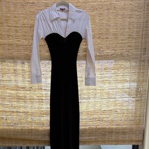 Staud Black and White Dress